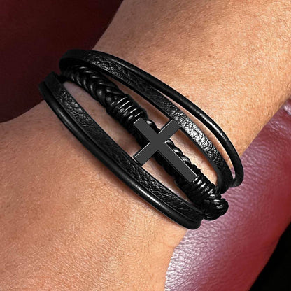 Pulsera de Cuero Cruzada - Abuelo
