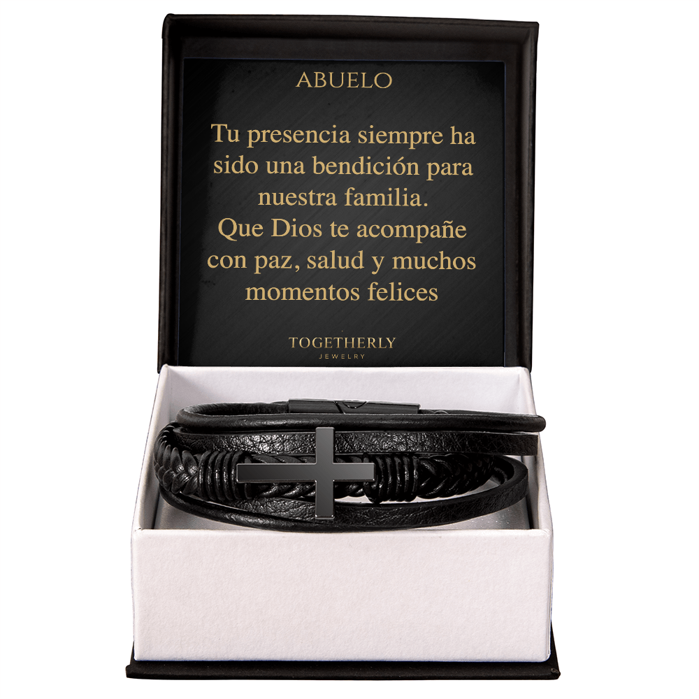 Pulsera de Cuero Cruzada - Abuelo