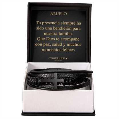 Pulsera de Cuero Cruzada - Abuelo