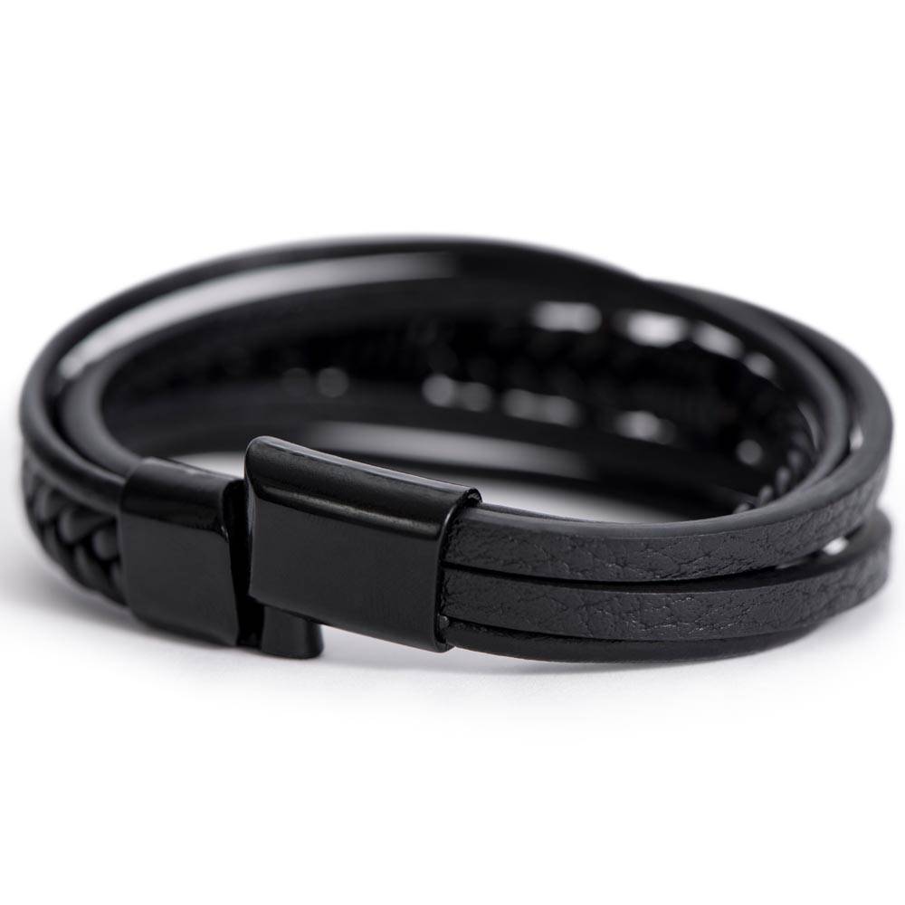 Pulsera de Cuero Cruzada - Abuelo