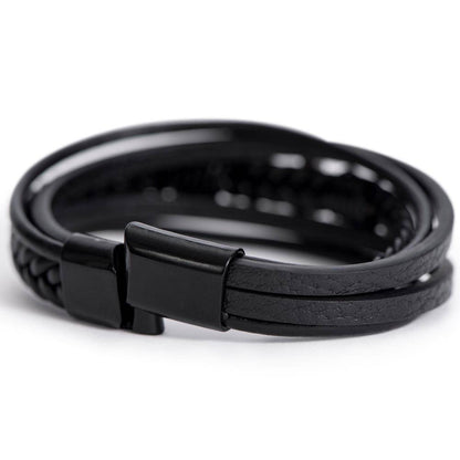 Pulsera de Cuero Cruzada - Abuelo