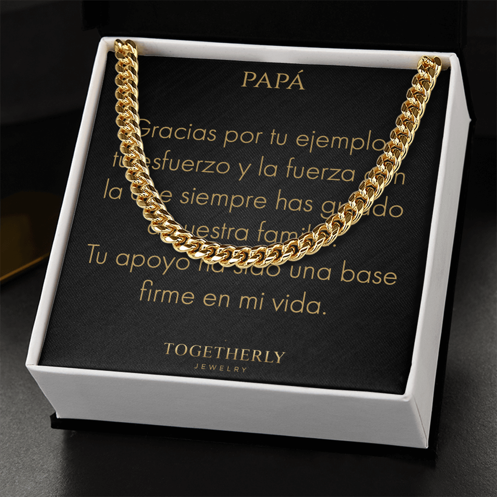 Cadena de Eslabones Cubanos-Papá