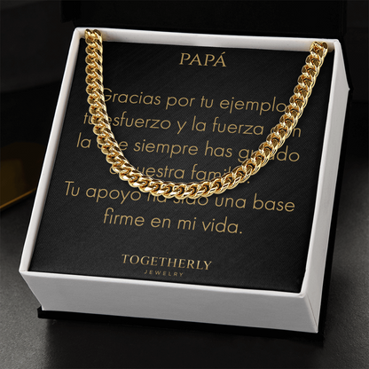 Cadena de Eslabones Cubanos-Papá